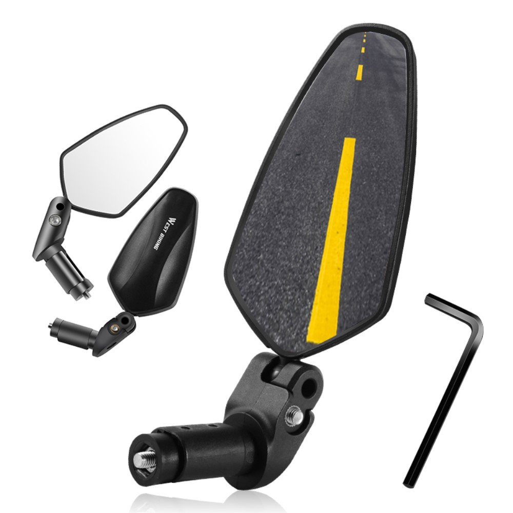 360° Universal Fahrrad Velo Rückspiegel - Schwarz