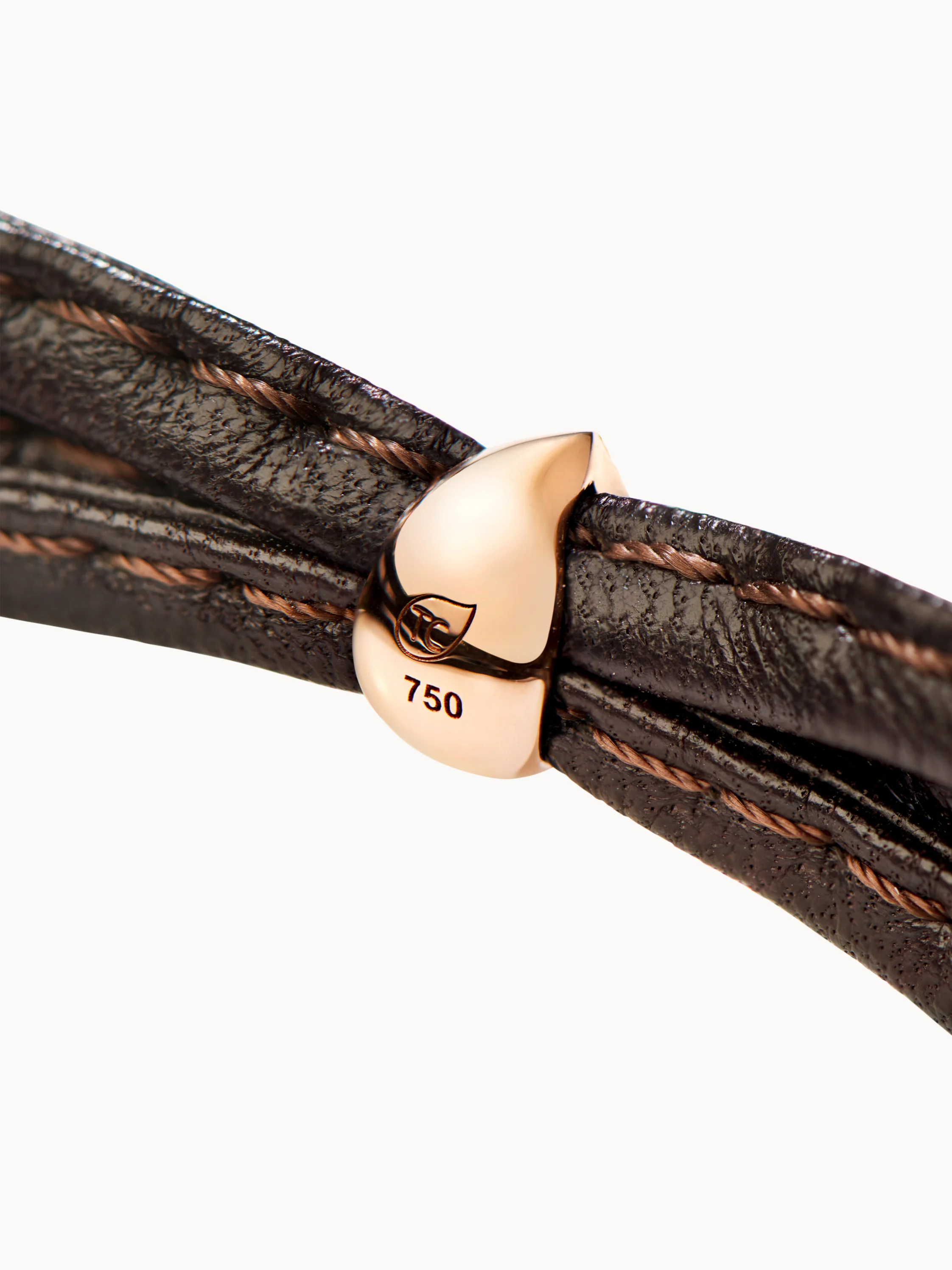 TAMARA COMOLLI Charm SIGNATURE DROP CLASP DIAMOND PAVÉ aus 18 Karat Roségold mit Diamant Pavé