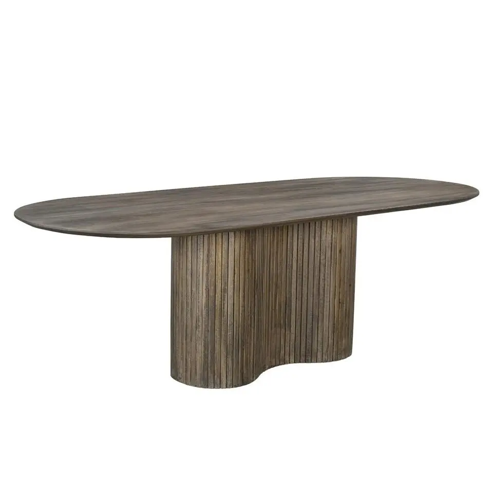 Eettafel Ovaal 200cm - Bruin - Hout - Eettafel Ava