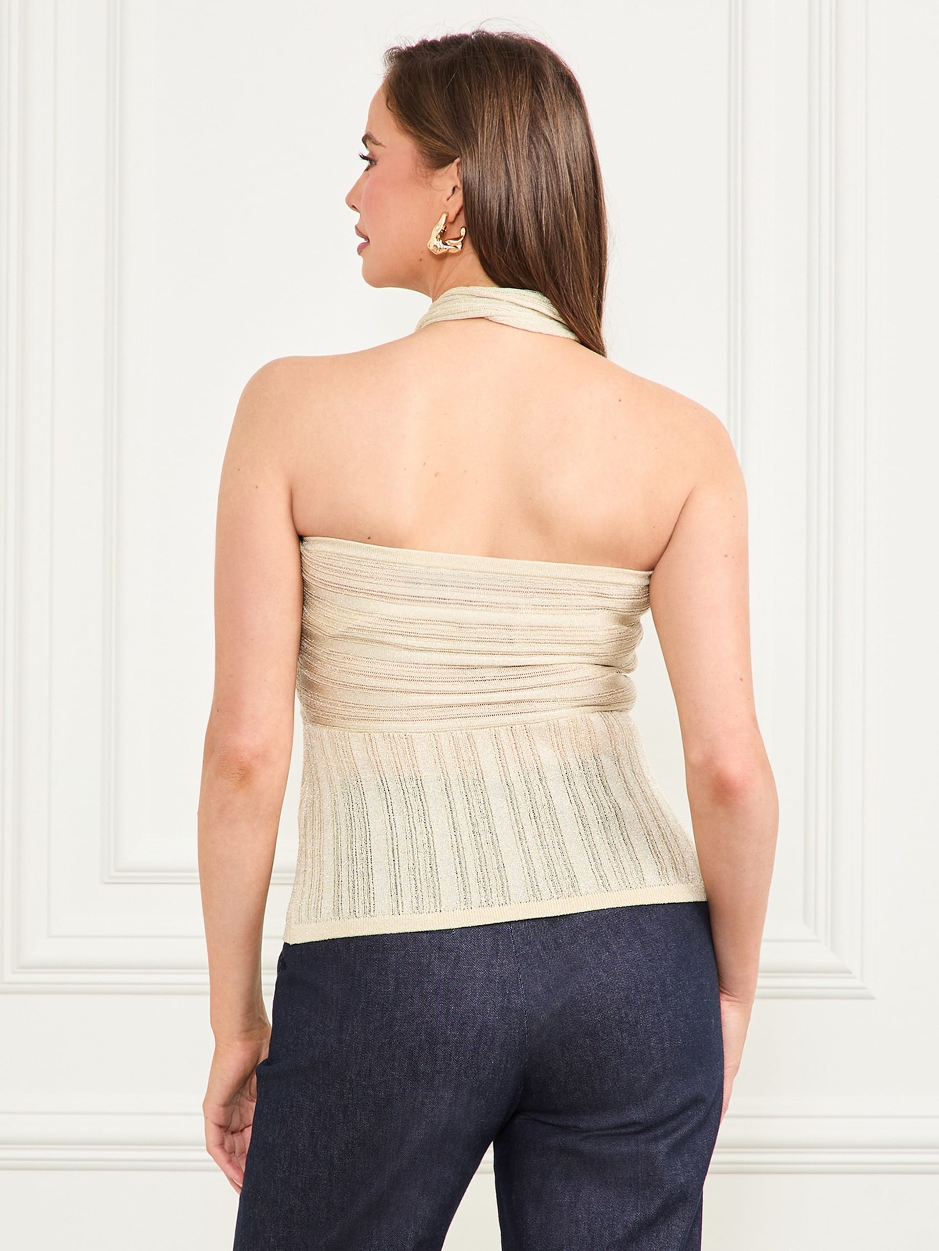 Blusa de malha Gia Lurex