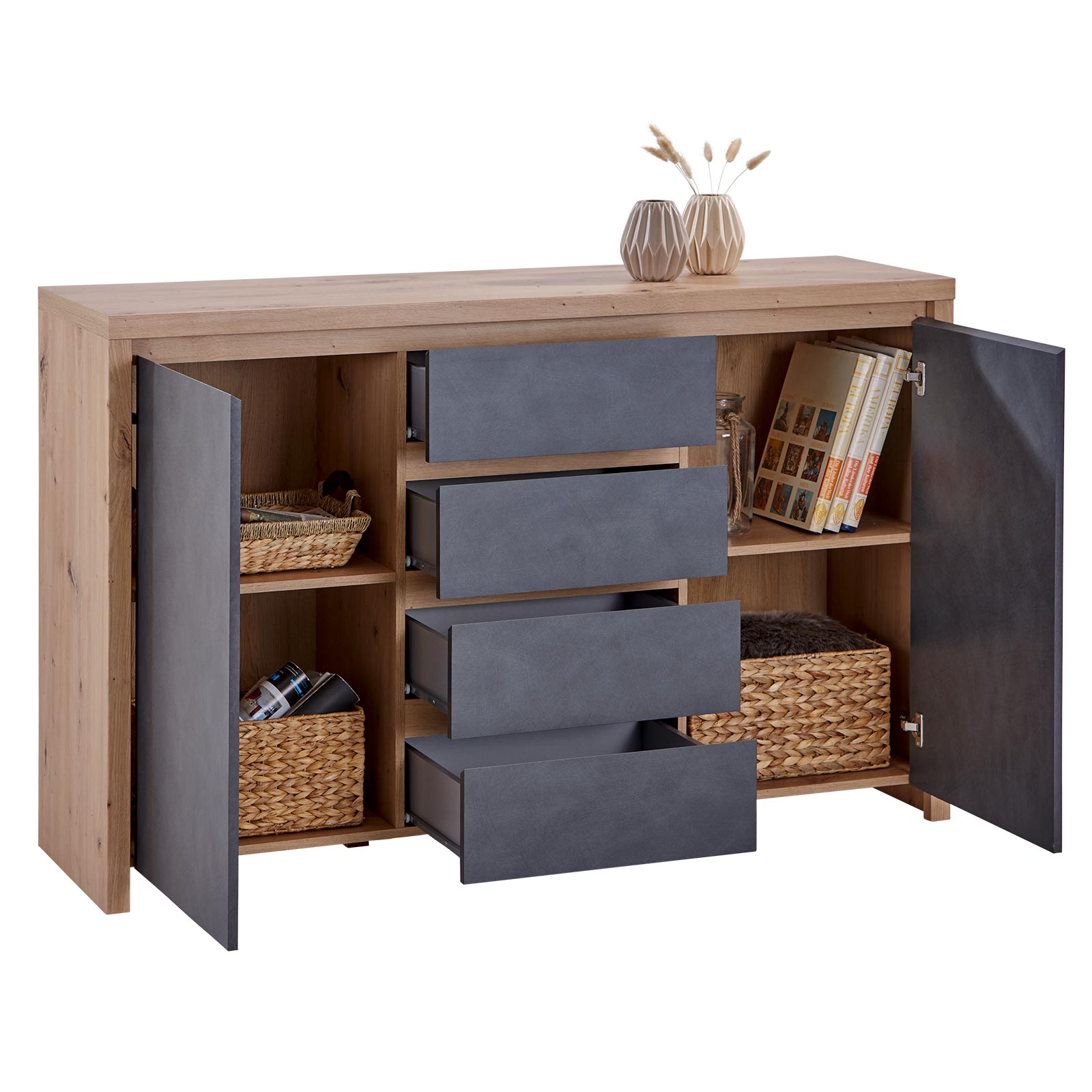 Sideboard - Artisan Eiche - Matera - 143 cm