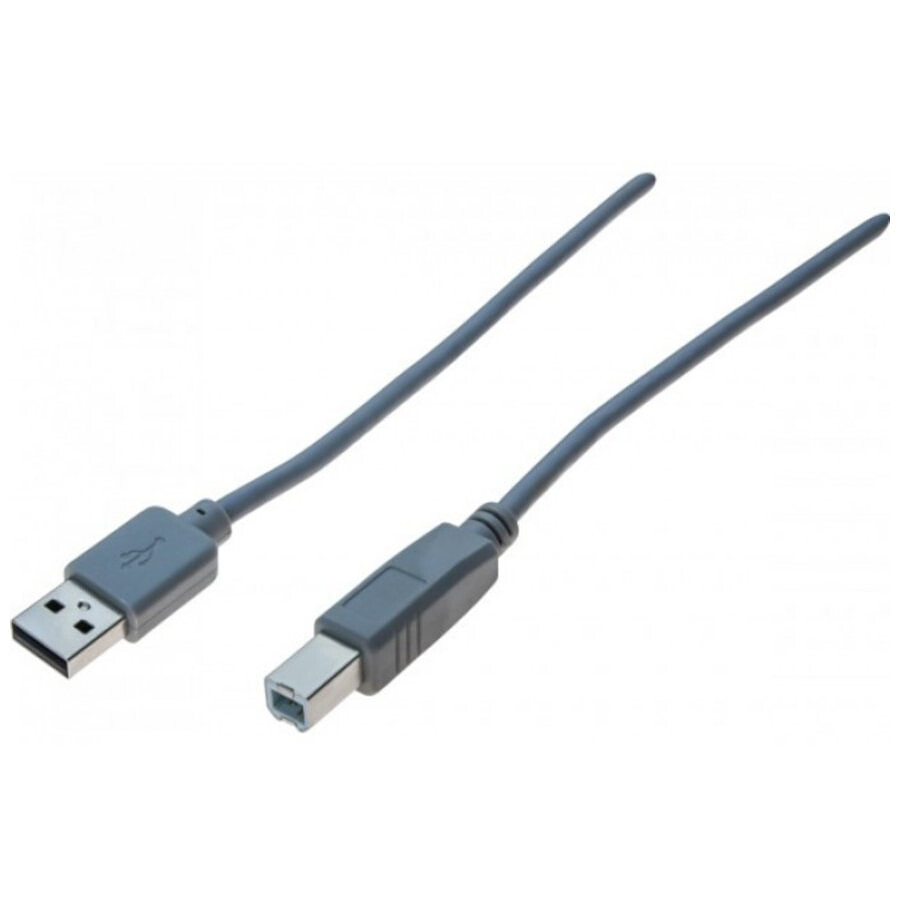 Câble imprimante USB 2.0 (A/B) Gris - 3m