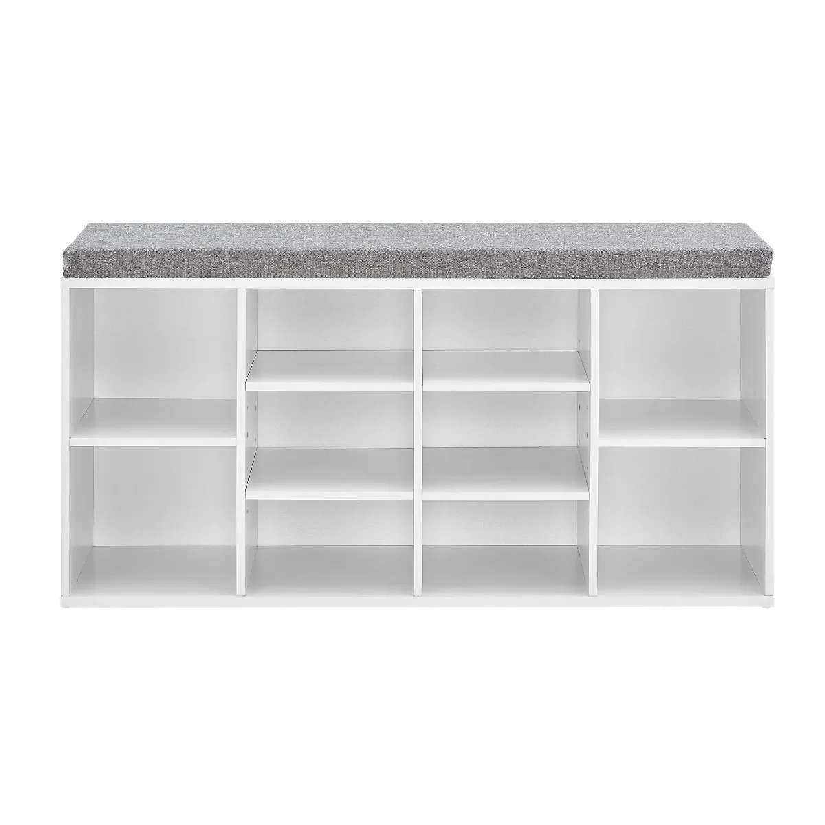 Helloshop26 Meuble à Chaussures en MDF - Blanc et Gris
