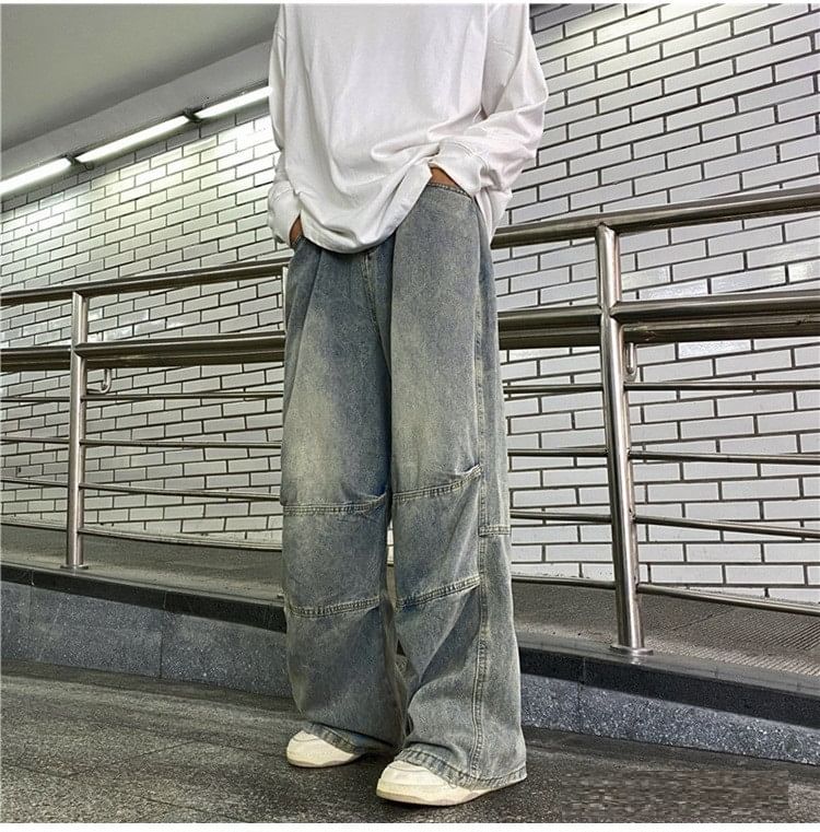 Savenne - Middelhoge wijde jeans