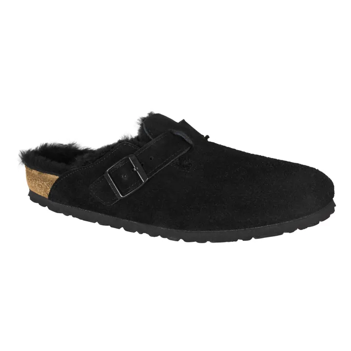 BIRKENSTOCK Sabots Boston VL Cuir Suede - Collection Adulte | Noir
