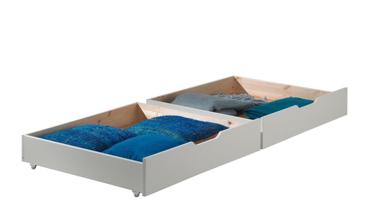 Stapelbed Scott 3-persoons met ladenset wit