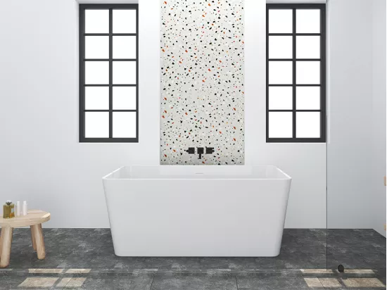 Baignoire îlot rectangulaire - 208 L - 150 x 75 x 55 cm - Blanche - Acrylique - SPICARA