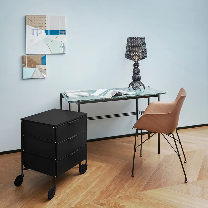 Kartell - Mini Kabuki LED-Tischleuchte, schwarz
