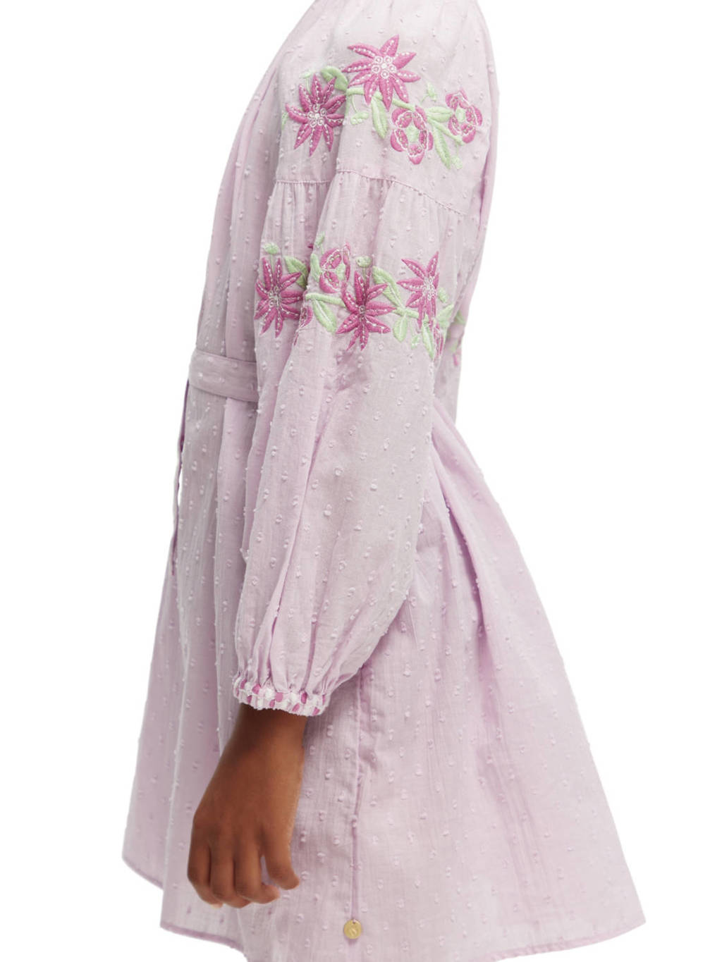 Scotch & Soda A-lijn jurk van katoen roze