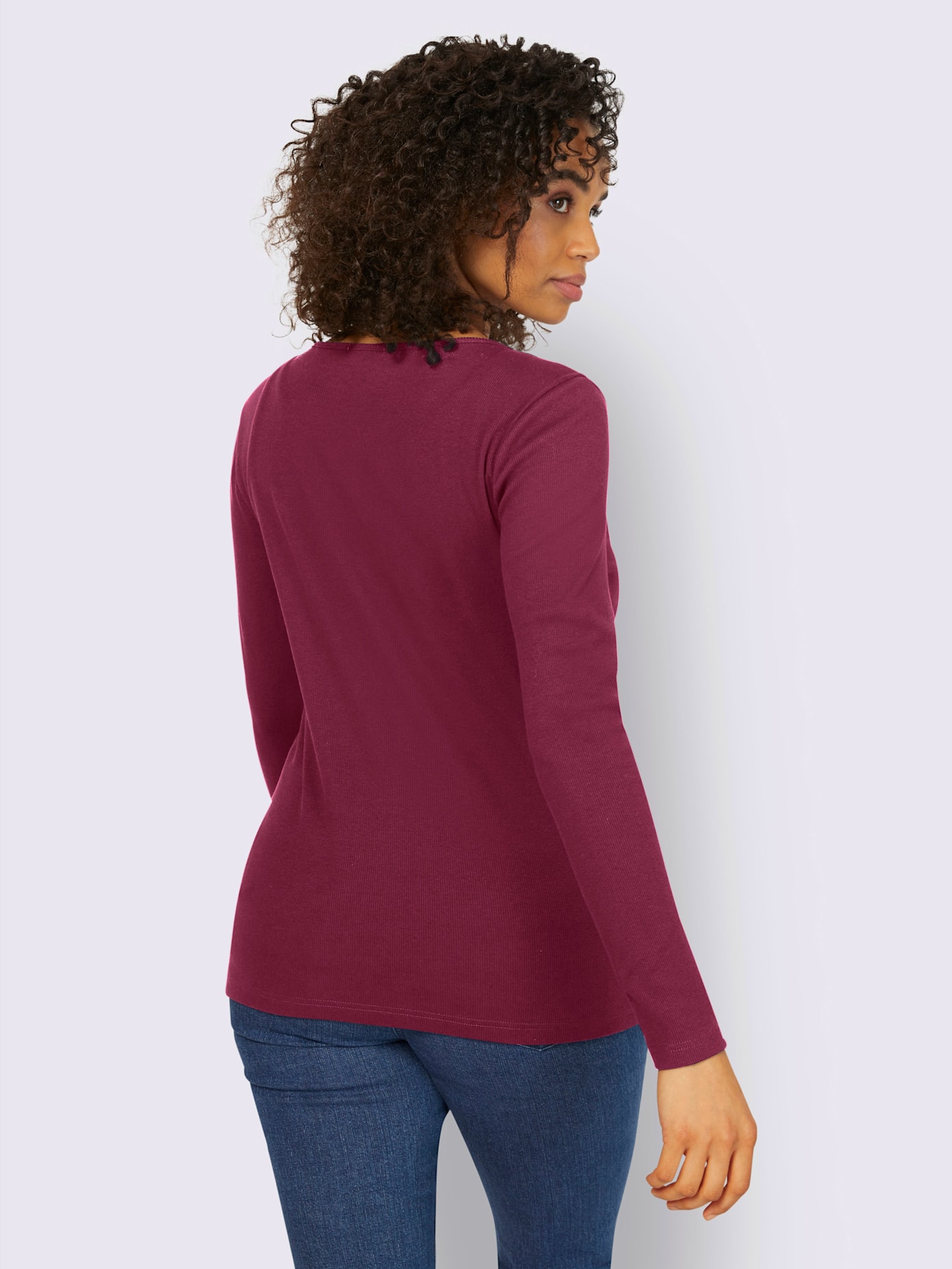 T-shirt encolure avec patte de boutonnage
