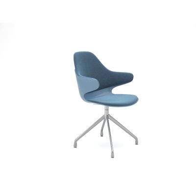 Lot de 2 chaises KHONG - avec accoudoirs - bleu