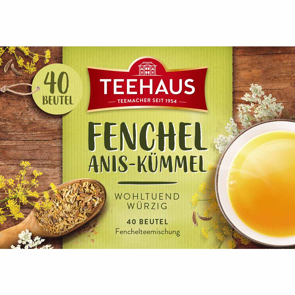 Teehaus Teemischung Fenchel Anis-Kümmel 40x2g=80g MHD:30.8.26