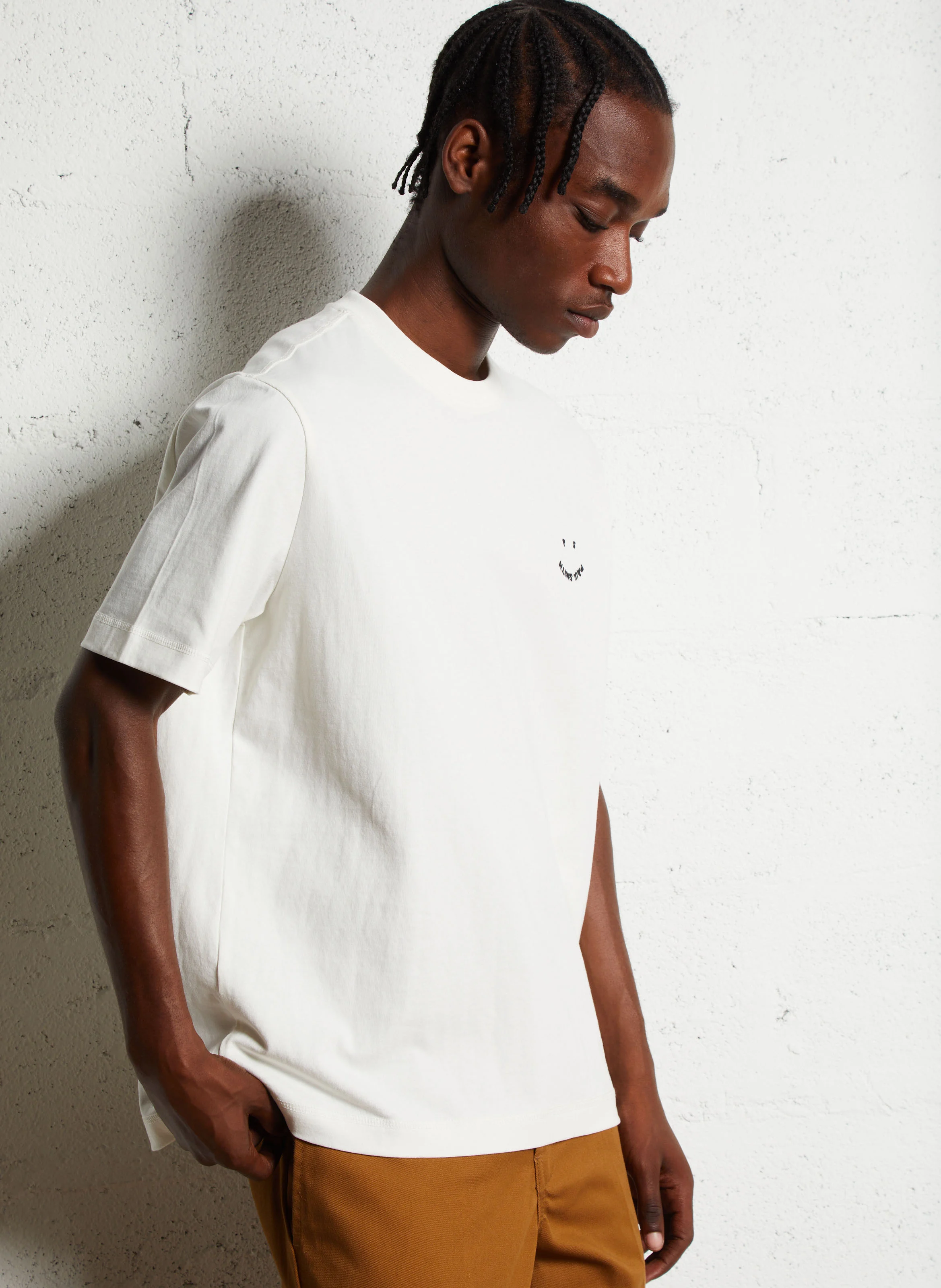 Tee-shirt col rond en coton bio | Blanc