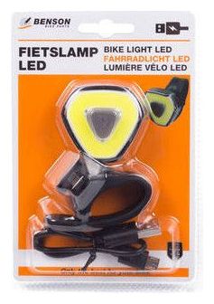 Feu avant vélo LED - rechargeable par USB - résistant à la pluie