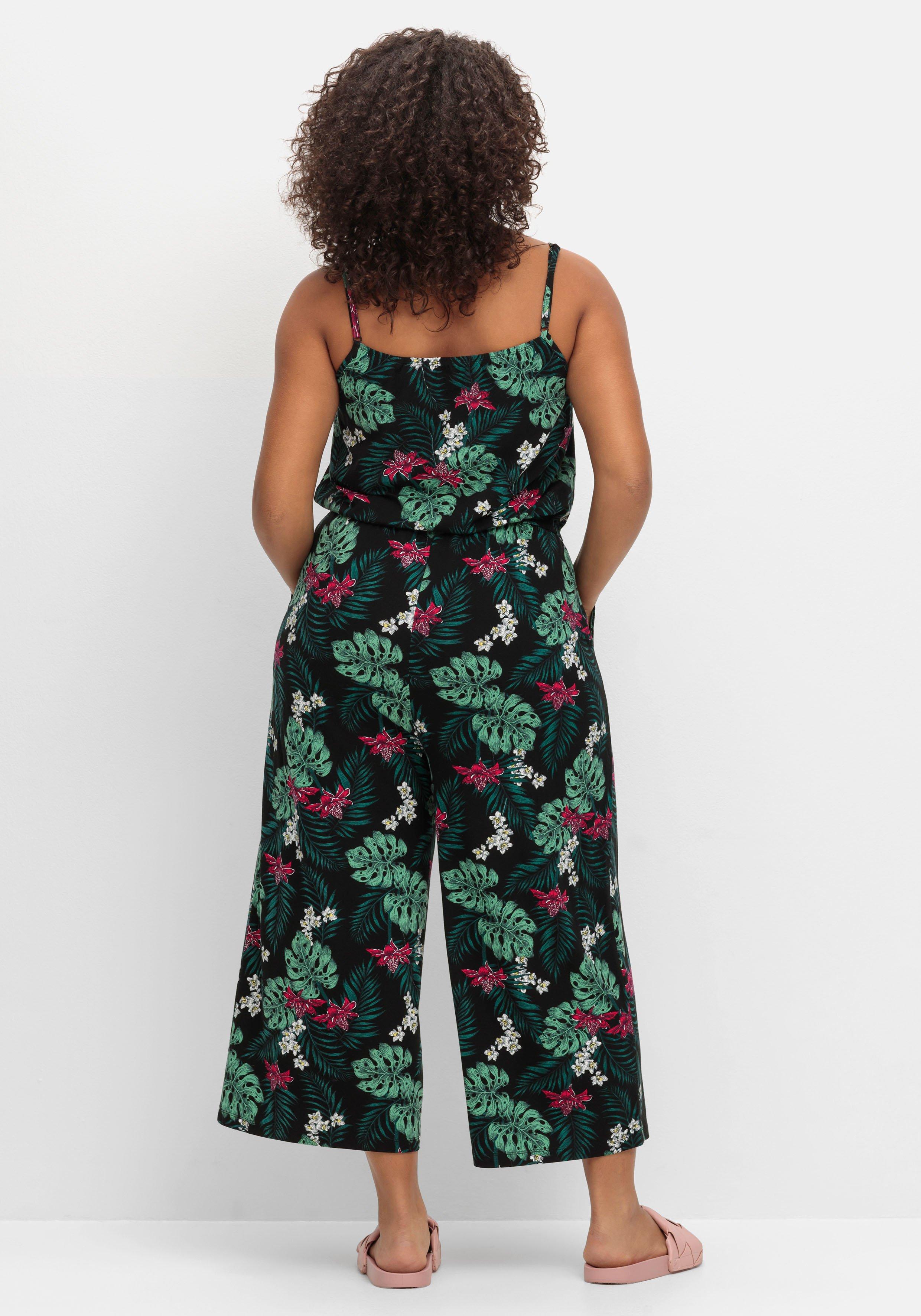 Jumpsuit mit Spaghetti-Trägern und Gummizug