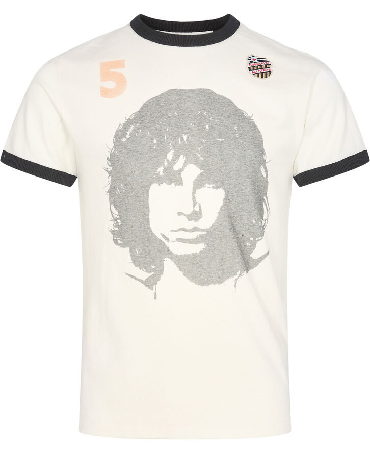 Superdry ALLSTARS JM GRAPHIC RINGER TEE Ecru
