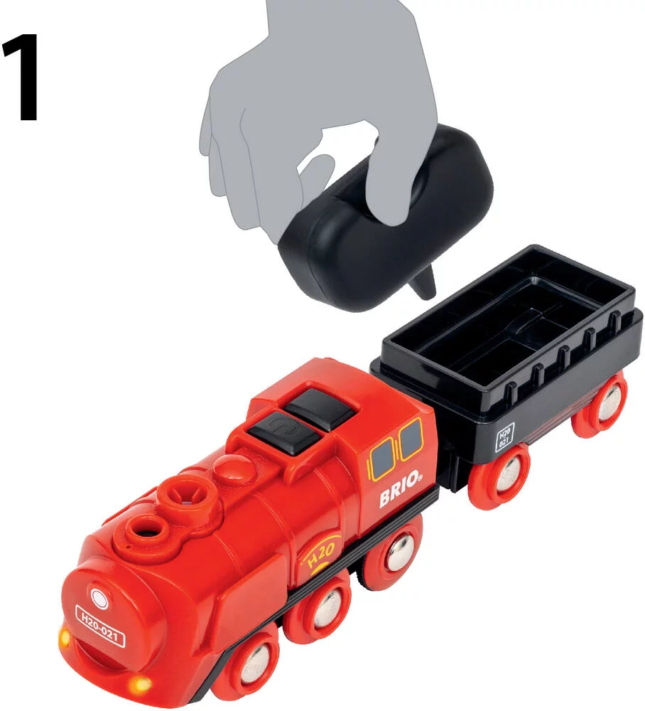 BRIO 7312350360172 - CIRCUIT LOCOMOTIVE A PILES A VAPEUR
