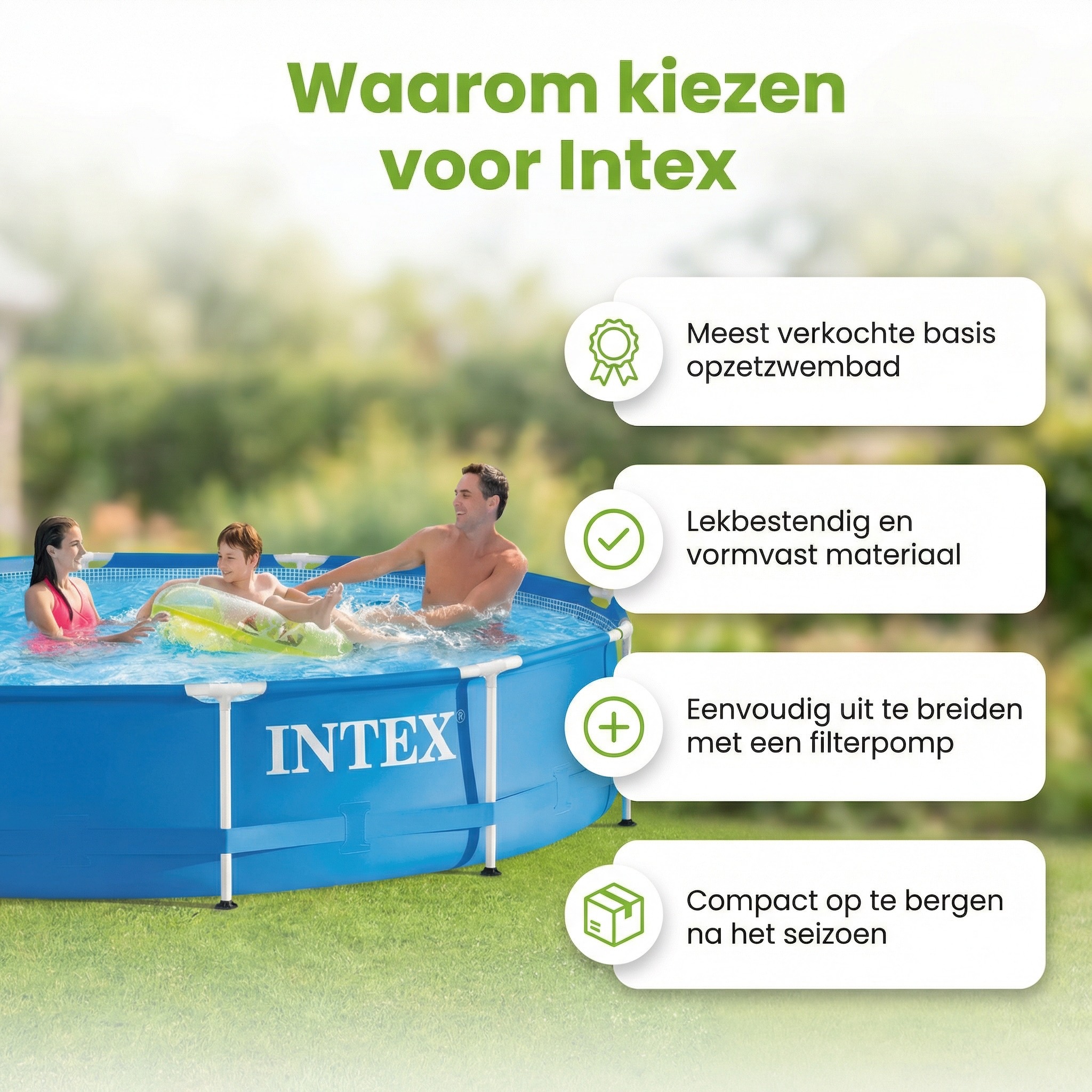 Intex metal frame 366x76cm zwembad