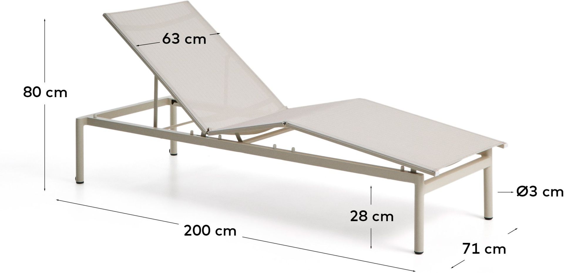 Kave Home   Lesina Outdoor Ligstoel