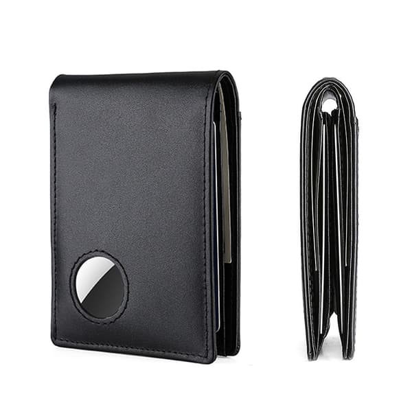 INF Slank RFID-blokkerende lommebok med AirTag-holder - Herre lommebok i skinn