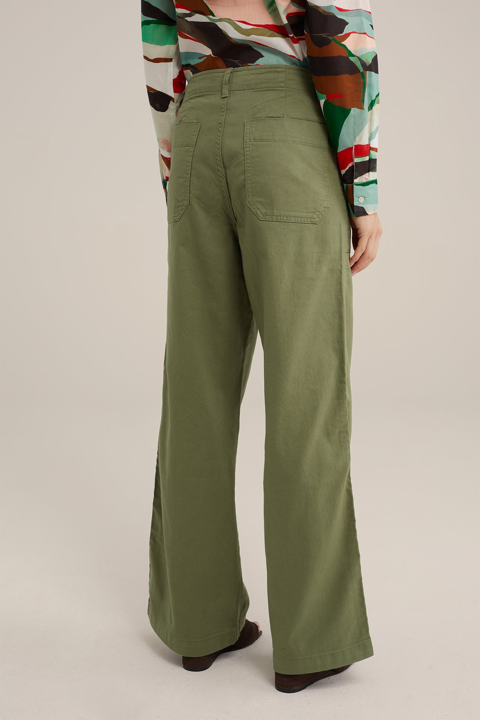 wide leg broek WE Fashion Legergroen