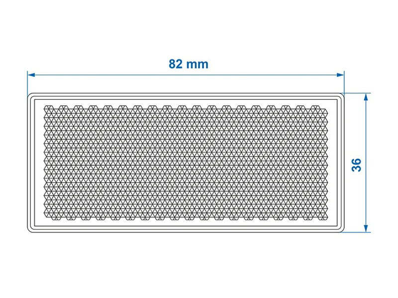 ProPlus rechthoekige zelfklevende reflector - Orange