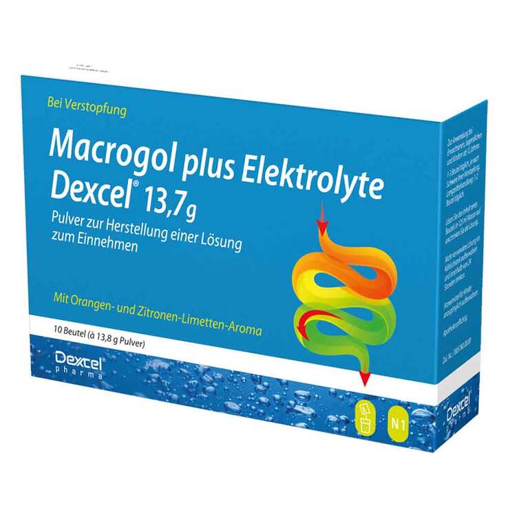 Macrogol plus Elektrolyte Dexcel 13,7 g Ple, 10 St