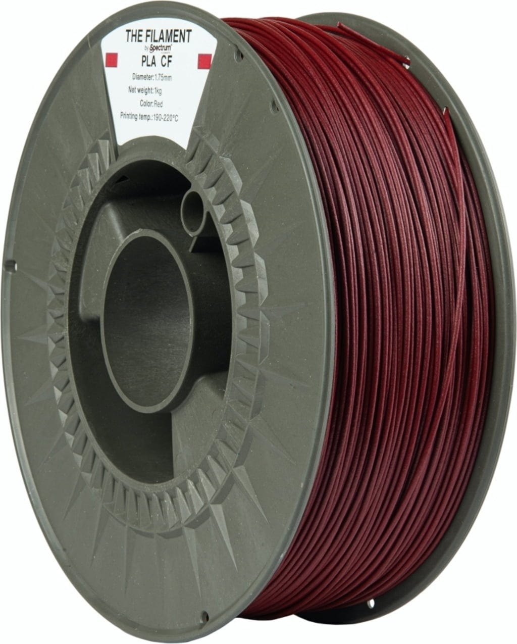 The Filament  PLA CF Red, 1,75 mm / 1000 g    Kohlefaserverstärktes PLA in Red