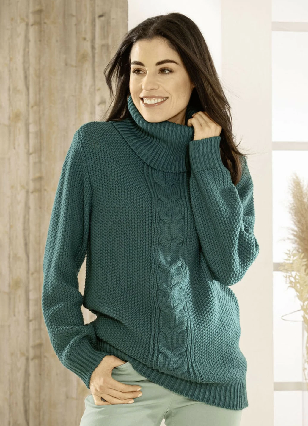 Pullover in Reiskornstrick