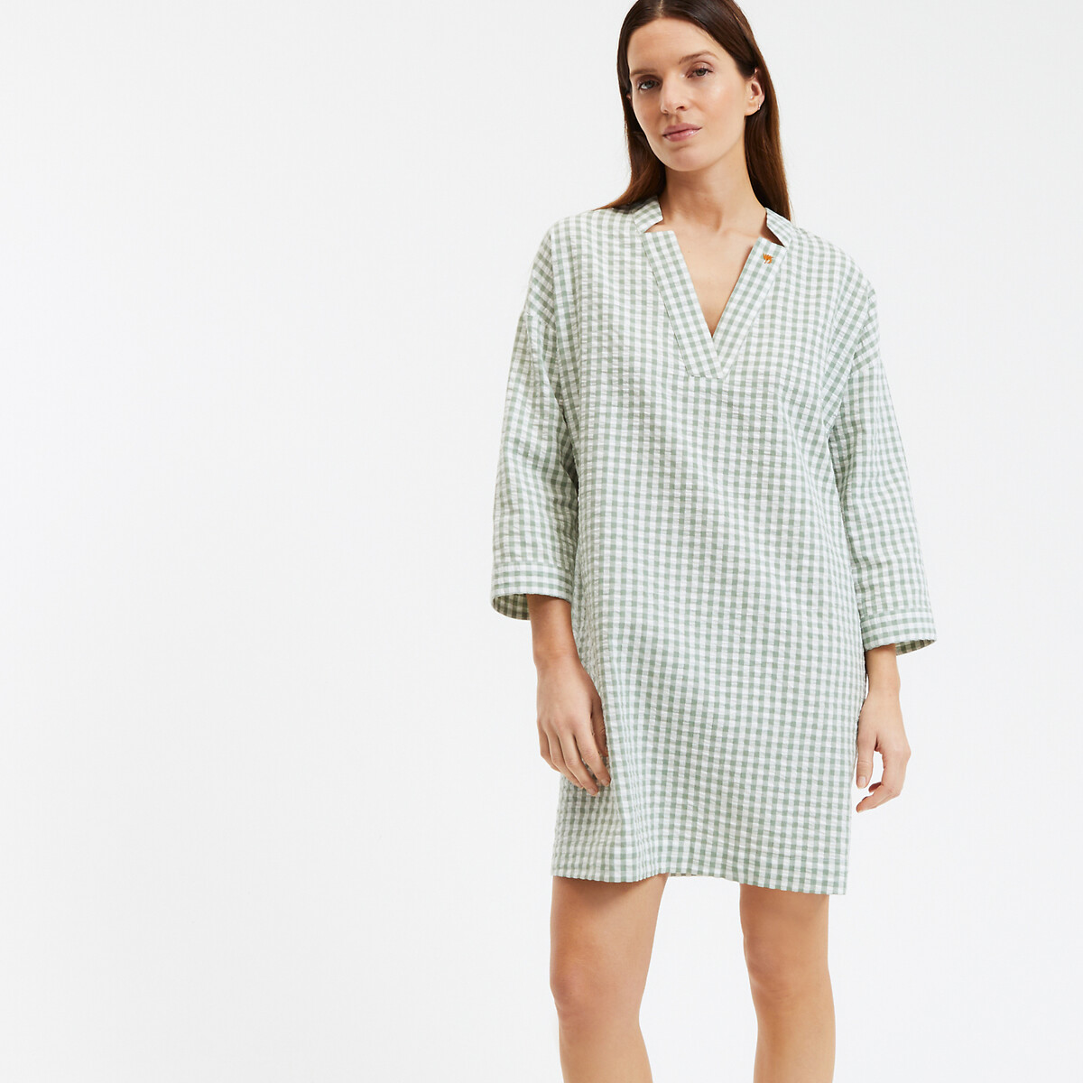 COLEÇÕES LA REDOUTE<br>Camisola com estampa vichy