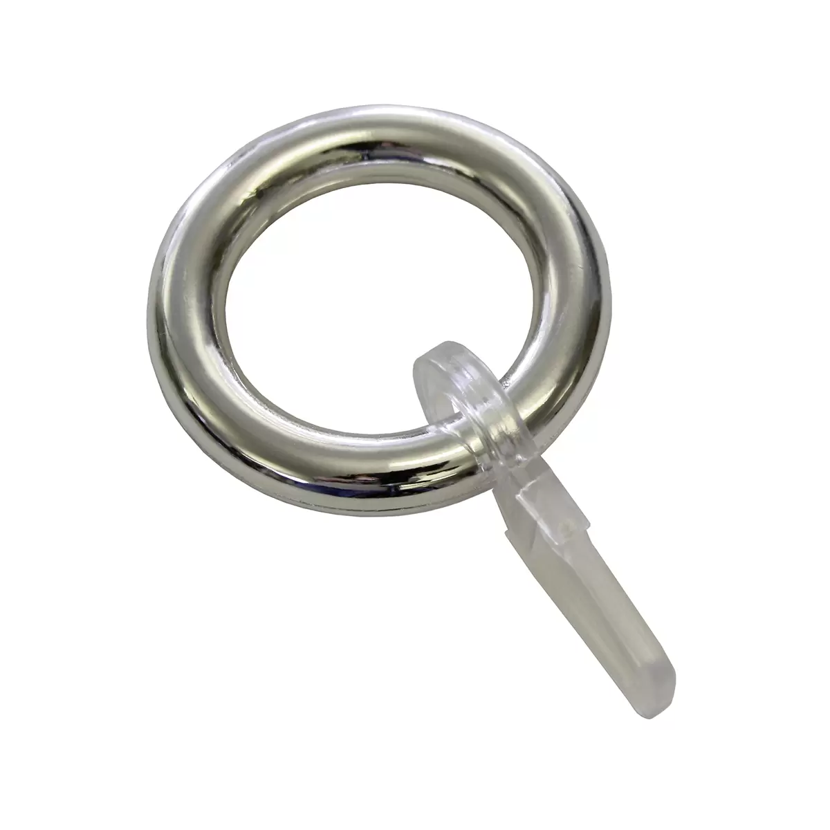 Vorhangring mit Faltenhaken Silber