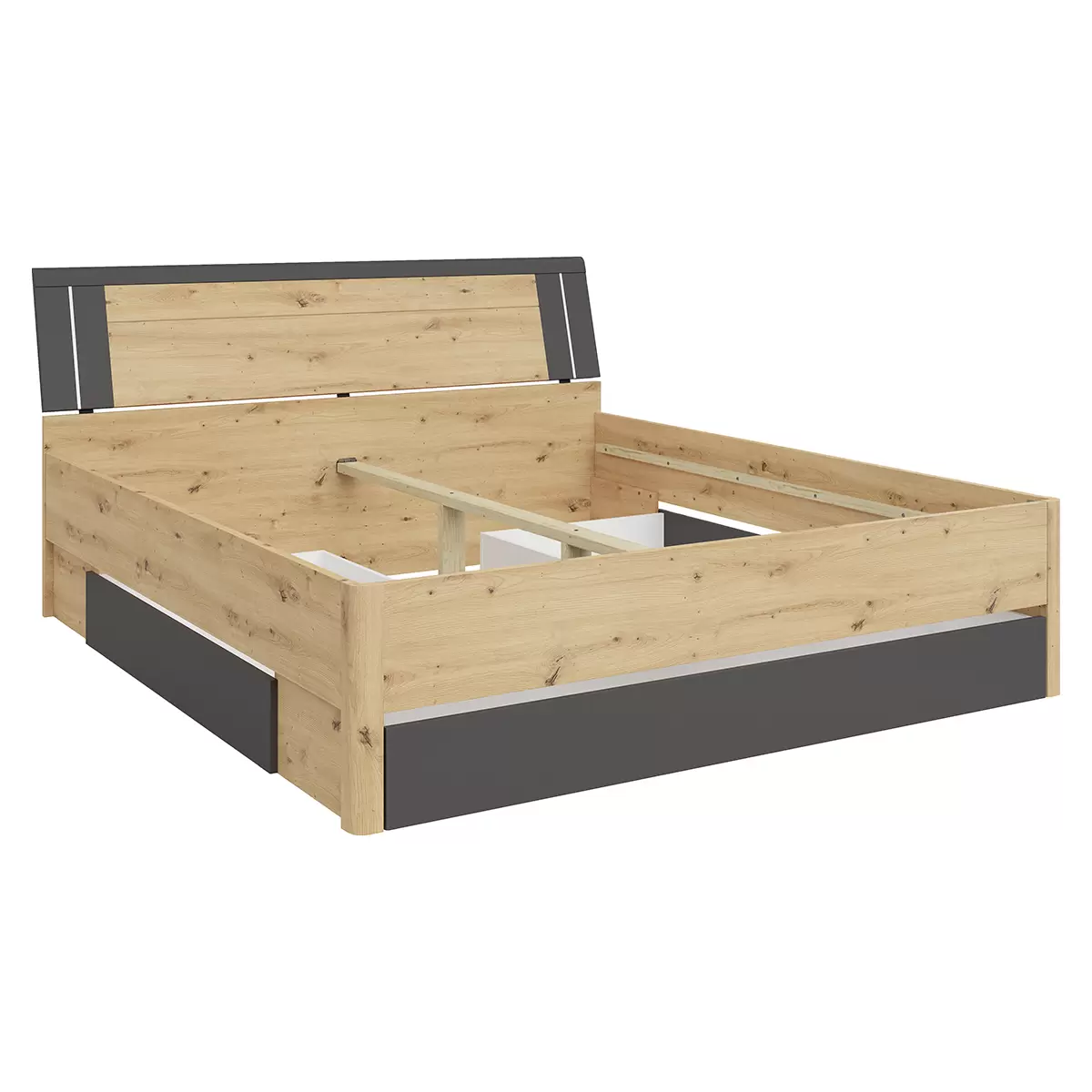 Bett Saturn 160 160 x 200 Artisan Eiche,graphit