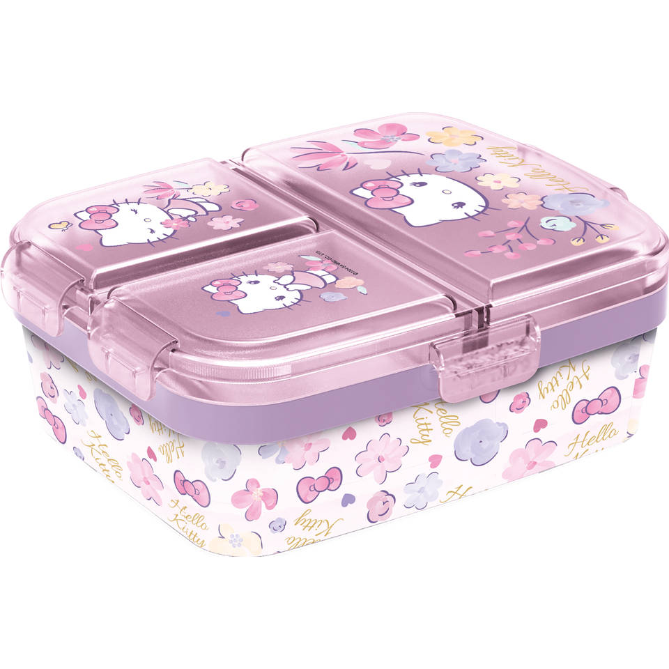 Hello Kitty lunchbox met 3 aparte vakken