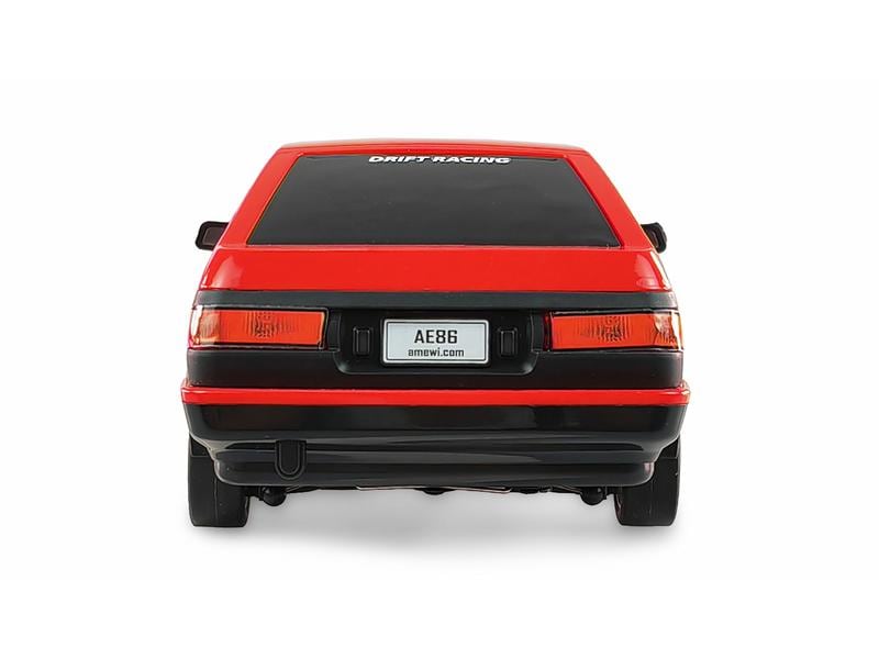 Amewi Drift AE86 Sprinter Trueno RWD, Rot, RTR, 1:18 Kleiner JDM Drifter mit Heckantrieb