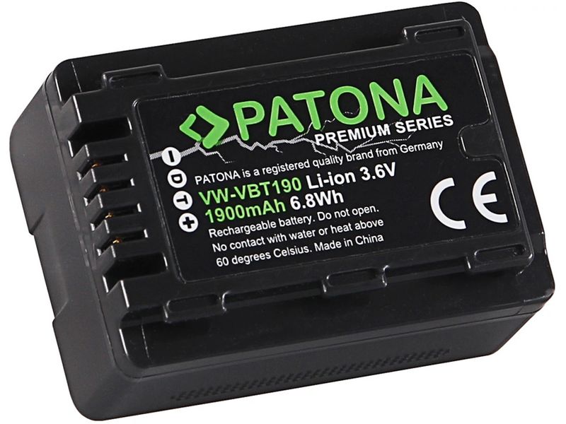 Patona Digitalkamera-Akku Premium VBT190 Für Panasonic Camcorder