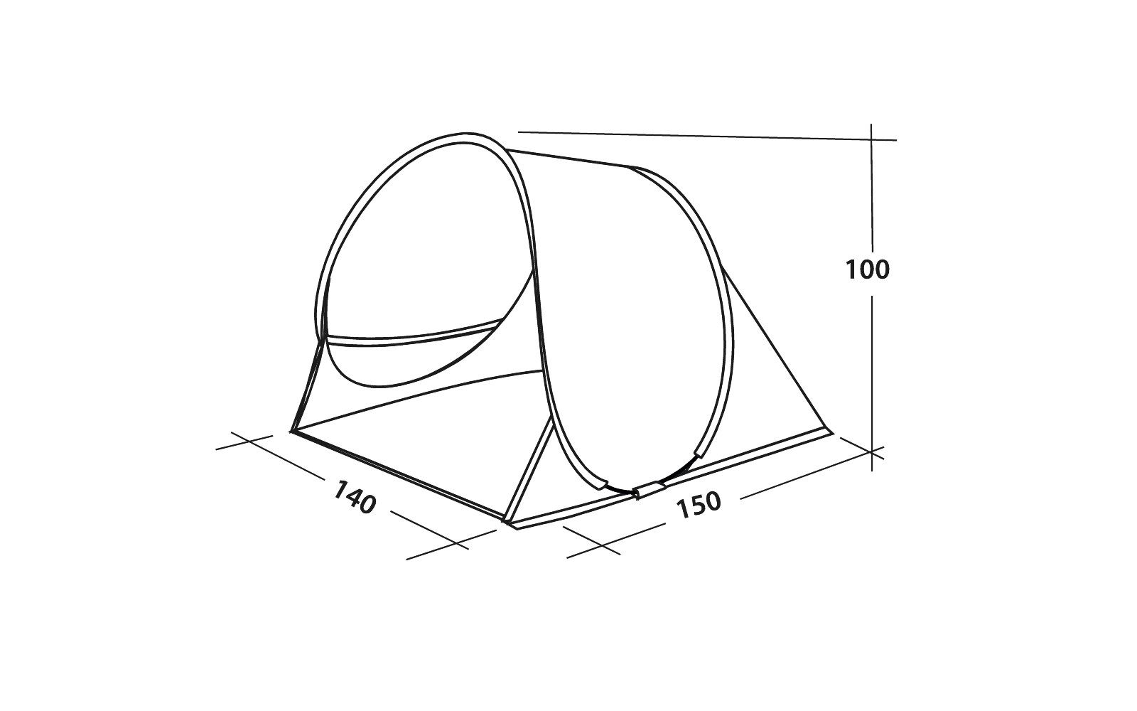 Easy Camp Oceanic Strandmuschel Sonnenschutz 150 x 140 x 100 cm für 2 Personen