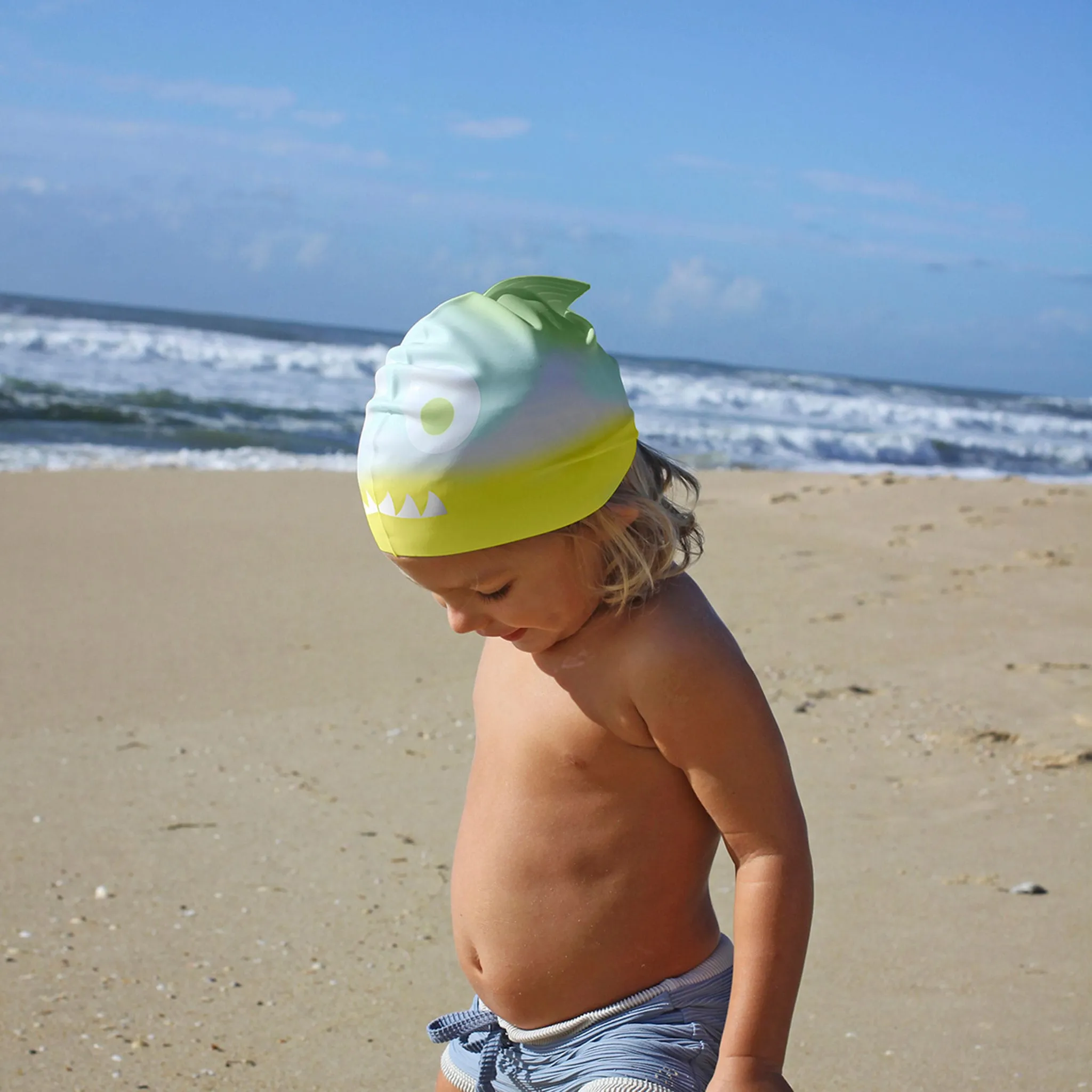 Sunny Life Bonnet de Bain - Requin Kaki