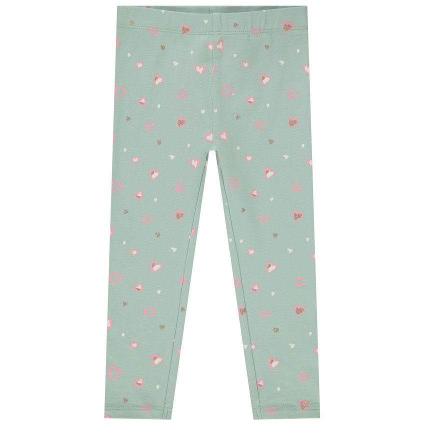 Caleçon long imprimé fantaisie pour bébé fille - Vert