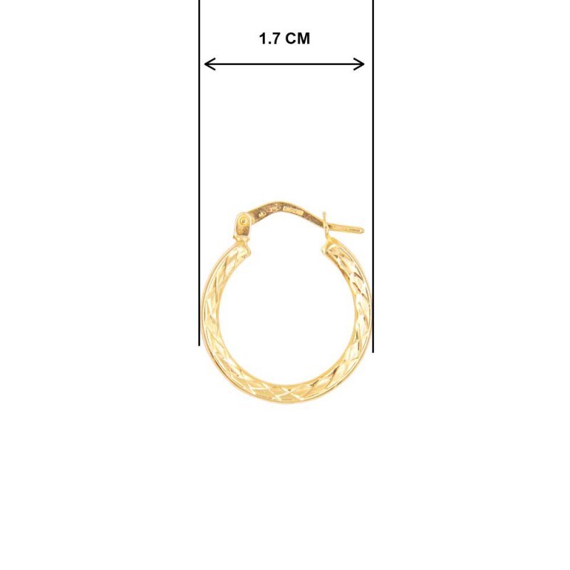 Boucles d'Oreilles Créoles - Or Jaune - Femme