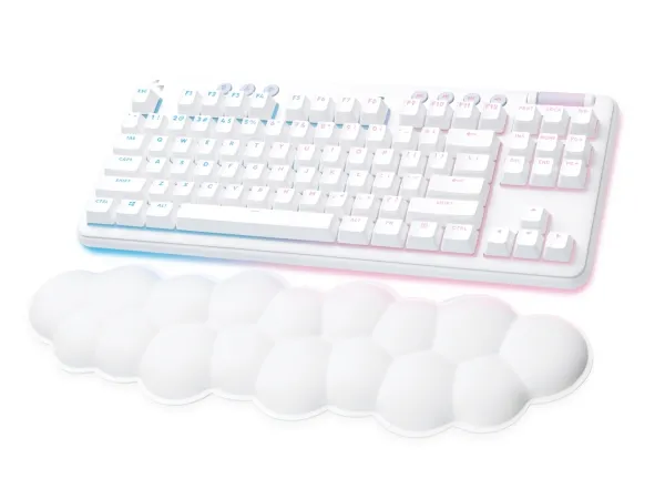Logitech® | G715 - Tastatur - tenkeyless - bagbelyst - Bluetooth, LIGHTSPEED - layout: Nordisk - tastkontakt: Tactile - hvid