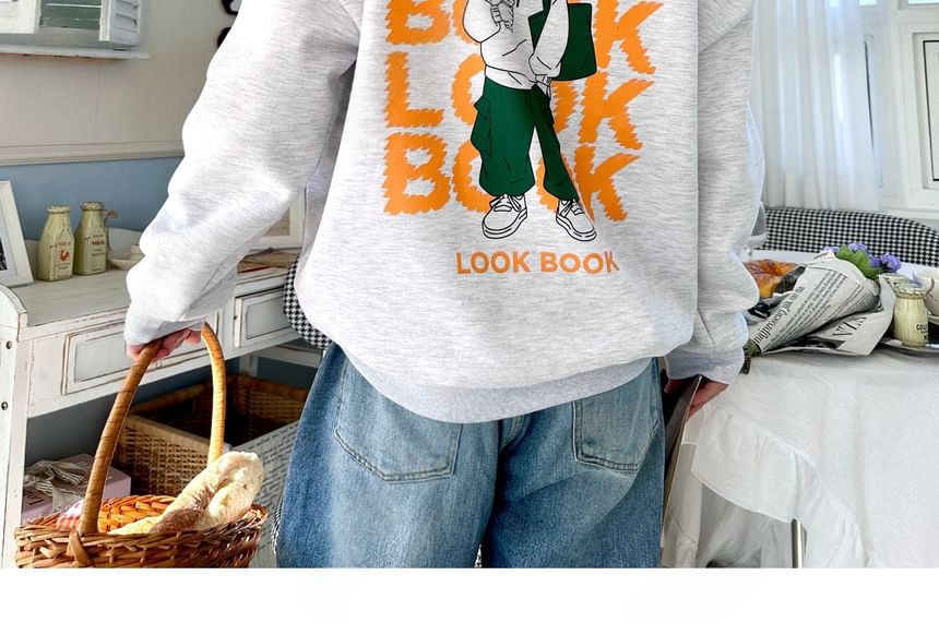 SeoulPop - Cartoon Print Loose-Fit Hoodie