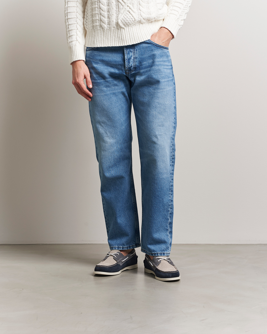 Sebago Docksides Portland Jib Boat Shoe Navy/Grey