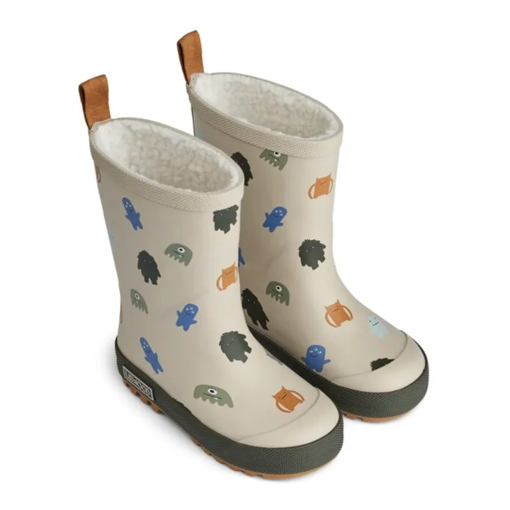 Liewood Bottes de Pluie Monstres Mason | Beige