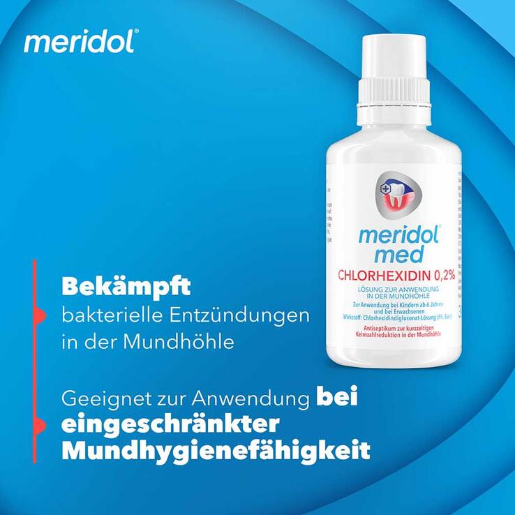Meridol med Chlorhexidin 0,2% Lösung Anw.Mundhöhle, 300 ml