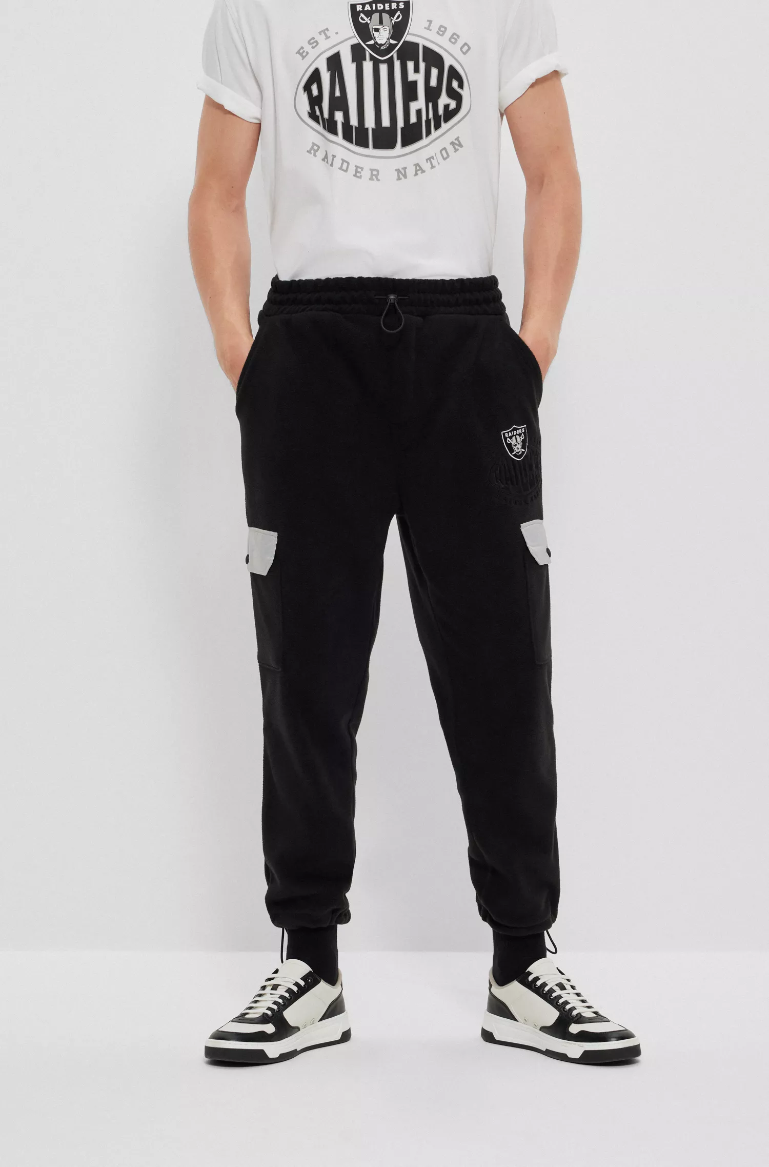 Calça de moletom BOSS Orange-BOSS x NFL com estampa da colaboração.