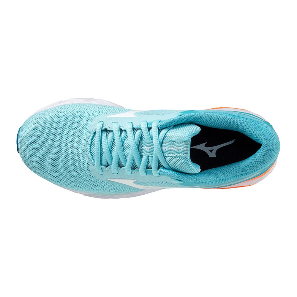 Mizuno WAVE PRODIGY 4 - Chaussures running Femme antigua sand/white/light orange