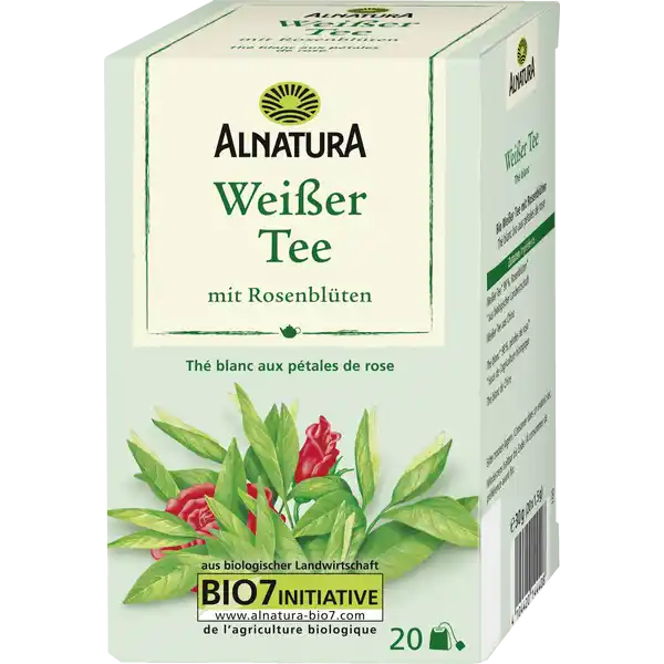 Bio Weißer Tee mit Rosenblüten