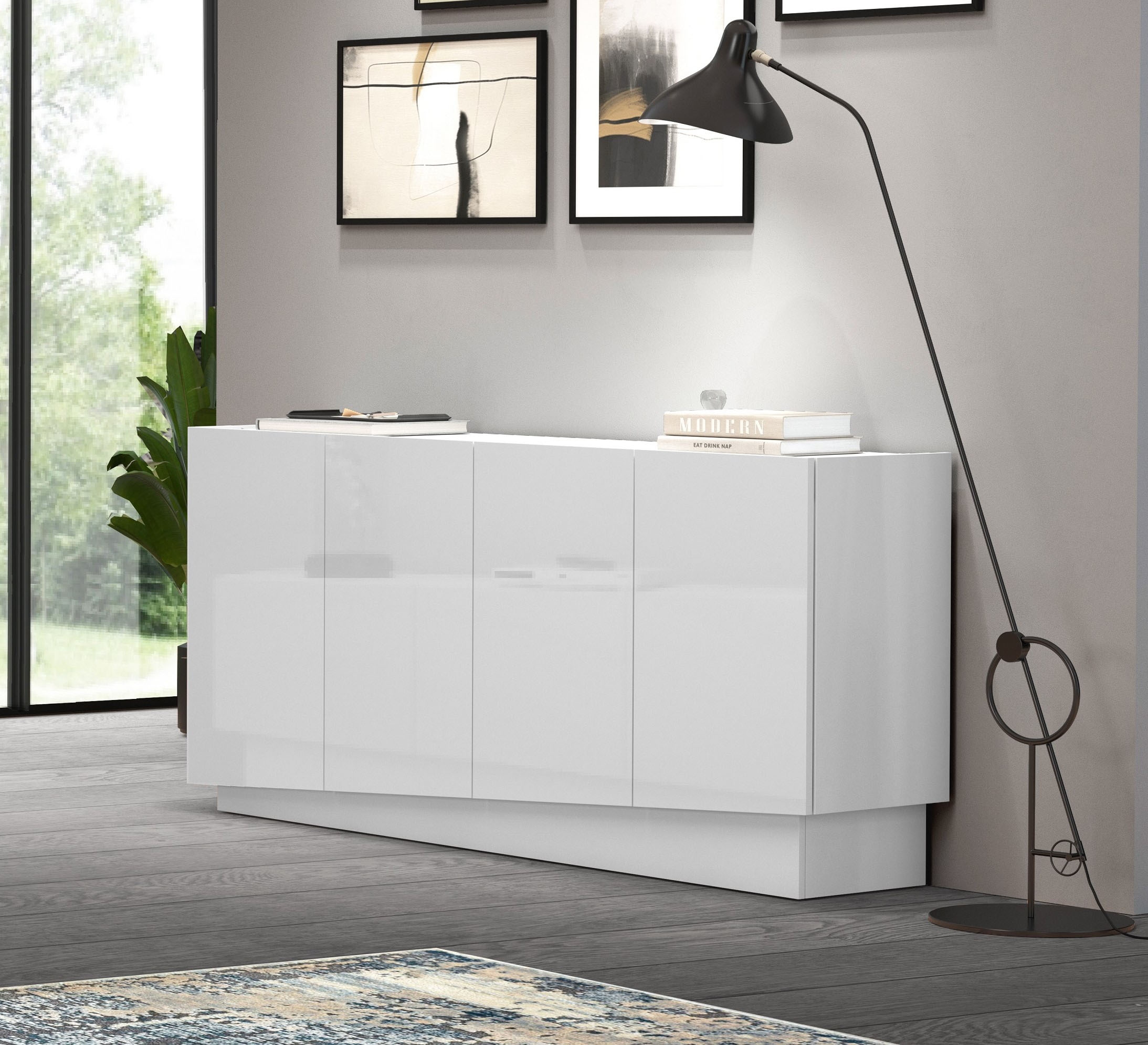 INOSIGN Sideboard »VELA, Sideboard, Breite 160 cm, Design mit schrägen Türen« 1 Stk. tlg. Made in Italy, Masse-B/T/H: 160x35x75,Sideboard, Anrichte, Kommode
