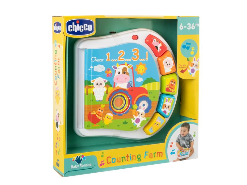 Chicco Beschäftigungsspielzeug Zahlen Farmbuch Batteriebetriebenes, elektronisches Buch