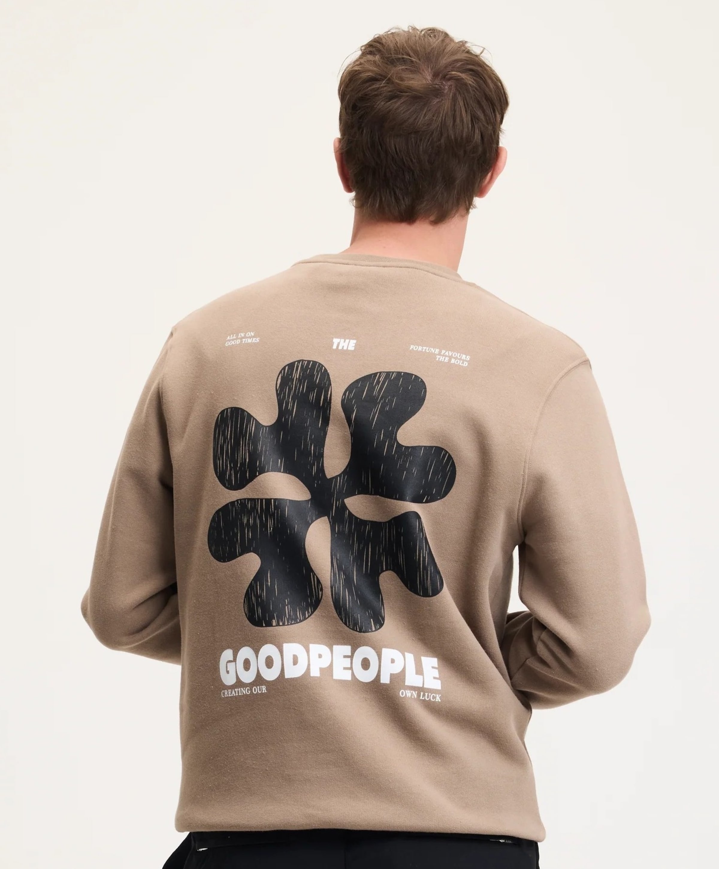 The GoodPeople Heren sweater bruin